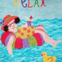 Relax, 18" x 20", pattern by P is for Primitive