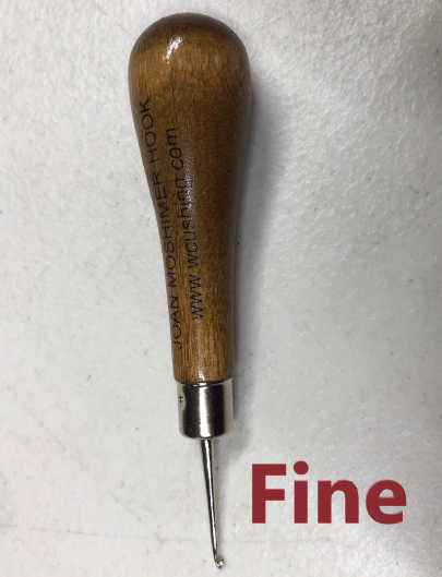 Joan Moshimer Hooks - FINE HOOK - Maple Handle Hook, Made in the USA