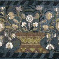 Barn Floor Floral - pattern by P is for Primitive, 36" x 22"