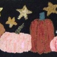 Five Pumpkin Night - P is for Primitive, 28 x 14