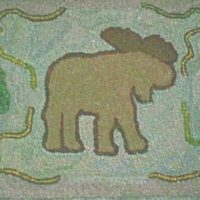 Primitive Moose, by P is for Primitive, 20" x 17"