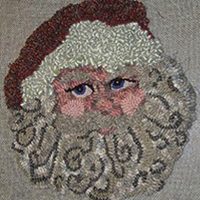 Ho! Ho! Ho! Santa Pattern, by P is for Primitive, 18" x 18"
