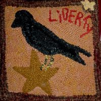 Starry Crow, 13" x 13", pattern by P is for Primitive