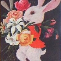 Calling On His Love, 22 x 32, Vintage Postcard Pattern From Joan Moshimer's Studio