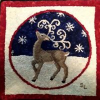 Prancer! Great Pattern by Joan Moshimer's Studio, 10" round