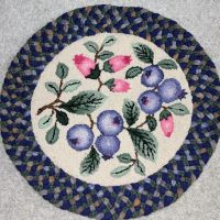 Bountiful Blueberries Chair Pad MCS 235 Joan Moshimer Pattern 15" Round
