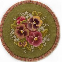 Aurora Pansies 36" Round Joan Moshimer Pattern M425