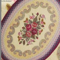 African Violet M 105 25 x 37 without braiding by Joan Moshimer