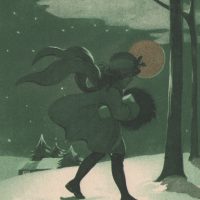 Silent Night, 32 x 22, Vintage Postcard Pattern From Joan Moshimer's Studio