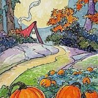 That Old Pumpkin Moon Storybook Cottage Series, based on the artwork of Alida Akers, 32 x 18