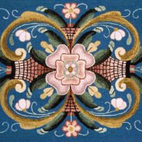 Rosemaling Bloom Pattern by Salma Dhanji approx.    30 x 52  SD112