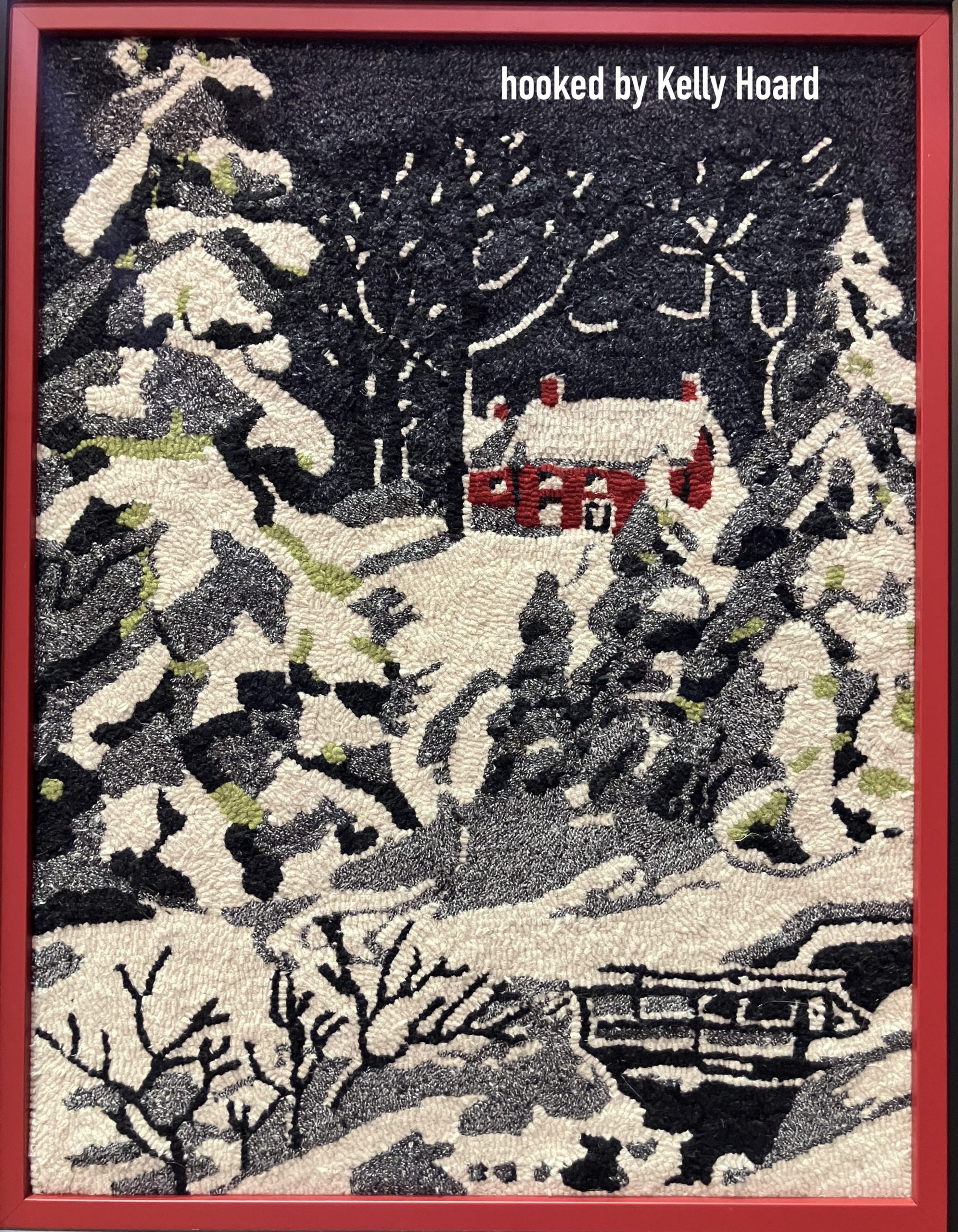 January, 28 x 21, Vintage Postcard Pattern From Joan Moshimer's Studio - Image 2