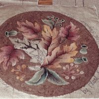 Oak with Maple Leaves, a Pearl McGown Pattern        15" round