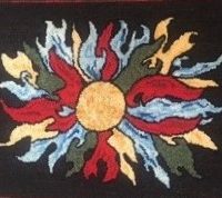 Fireburst, OSVPT 33, a Pearl McGown Pattern 12" x 16"