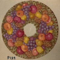 Della Robbia Wreath P129, Pearl McGown pattern,     23" round