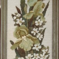 Iris & Peach Blossoms OSVP 131-3,  Pearl McGown Pattern   8" x 20"