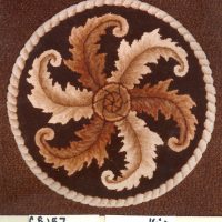 Leafy Scroll Chair seat  CS157, a Pearl McGown Pattern     16" round