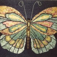 Butterfly Chair Seat, Joan Moshimer Pattern 15" Round MCS 34