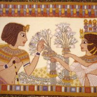 King Tut and his Wife,    Joan Moshimer Pattern      M90  19 x 30