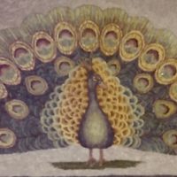 Peacock, a Ruth Hall Pattern,  25" x 41", H320