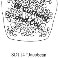 Jacobean Chair Seat by Salma Dhanji SD 114             14.5" x 17"