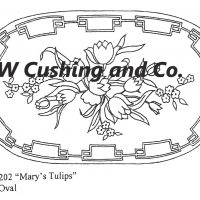 Mary's Tulip Pattern by Salma Dhanji  51" Oval    SD202