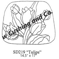 Tulips Chair Seat by Salma Dhanji, SD219, 14.5 x 17 inches