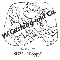 Poppy Chair Seat by Salma Dhanji, SD221, 14.5 x 17 inches