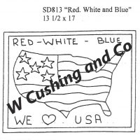 Red, White and Blue by Salma Dhanji, SD813,         13.5 x 17 inches