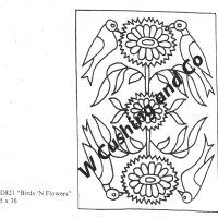 Birds N Flowers Pattern by Salma Dhanji SD821 25 x 36 inches