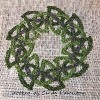 Celtic Locking Wreath - Celtic Heritage Series -pattern by P is for Primitive, 18 x 18