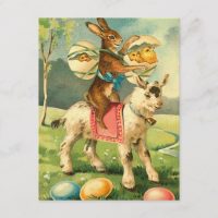 Easter Parade, 20 x 27, Vintage Postcard Pattern From Joan Moshimer's Studio