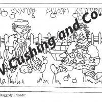 Raggedy Friends Pattern by Salma Dhanji,   32 x 46 inches  SD611