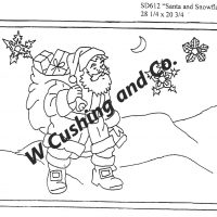 Santa and Snowflakes   Pattern by Salma Dhanji  SD612   28.25 x 20.75 inches