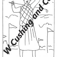 Golfer - Female Pattern by Salma Dhanji SD614 18 x 28 inches