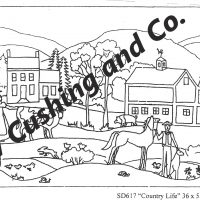 Country Life Pattern by Salma Dhanji 36" x 55" SD617
