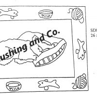 Catnap - Large Pattern by Salma Dhanji SD801 26 x 37.5 inches