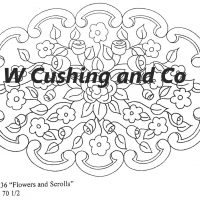 Flowers and Scrolls Pattern by Salma Dhanji  48 x 70.5 inches    SD836