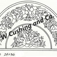 Frost's Pattern No. 70, Roses Half Round, 24" x 36", GV 70