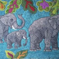 Elephant Walk by Salma Dhanji  SD606   27 x 44 inches