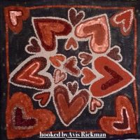31 Hearts, pattern by Primitive Grace, 20" x 20"