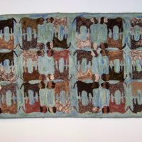 Thirty-six Dogs Large, pattern by Primitive Grace, 33" x 53 1/2"