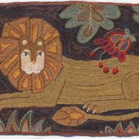 My Lion Large, pattern by Primitive Grace, 30" x 70"