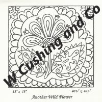Another Wild Flower Large, pattern by Primitive Grace, 40 1/2" x 40 1/2"