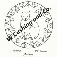 Autumn Large, pattern by Primitive Grace, 37 1/2" diameter