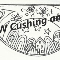 Be Content Medium, pattern by Primitive Grace, 12 3/4" x 24 3/4"