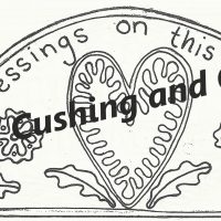 Blessings Heart, pattern by Primitive Grace, 12" x 24"