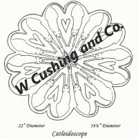 Catleidoscope Large, pattern by Primitive Grace, 38 1/2" diameter