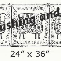 Counting Sheep Medium (B), pattern by Primitive Grace, 24" x 36"