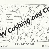 F.R.O.G. Large, pattern by Primitive Grace, 22 1/2" x 35"